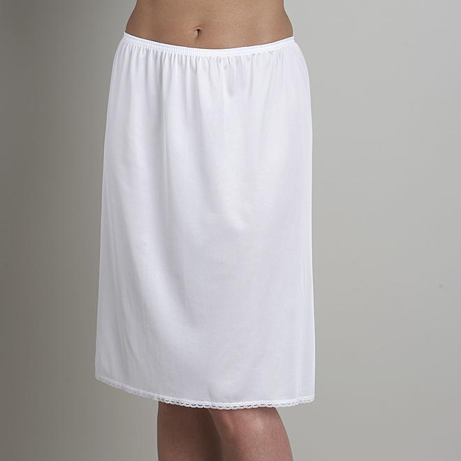 Women's Shapewear Half Slip Anti-Static White Under Dress Skirt